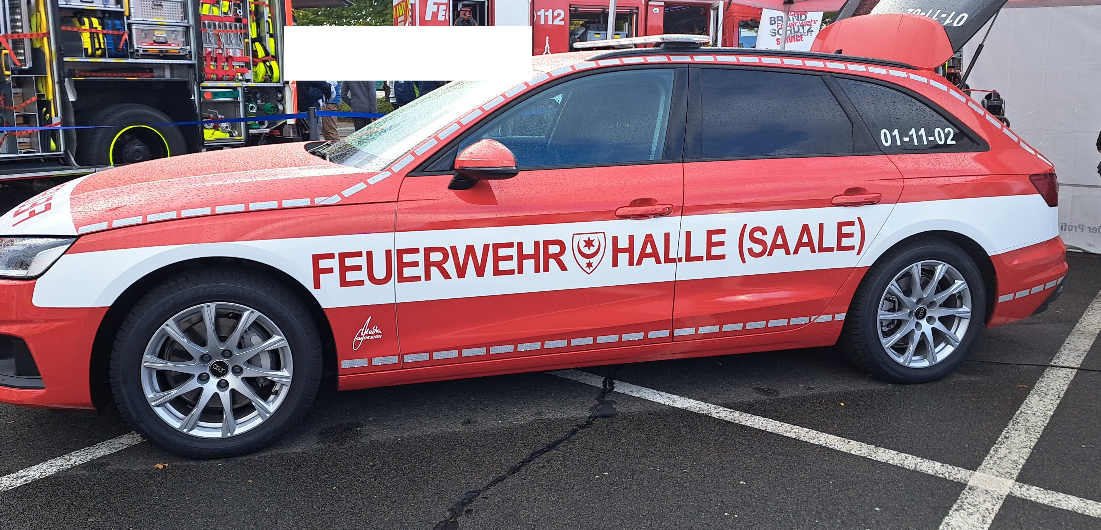 Einsatzleitwagen (ELW) 1 der Feuerwehr Halle (Saale); Bildnachweis: Lukas Schieren